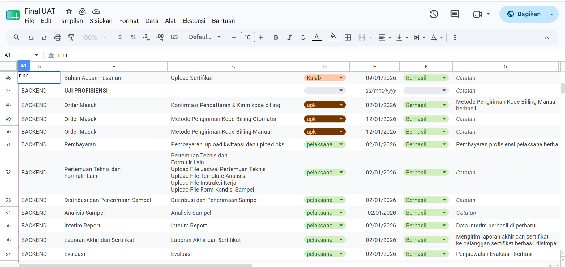 User Acceptance Testing (UAT) – SPARTA 4